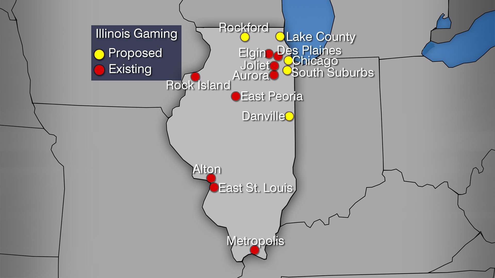 Illinois Casino Map